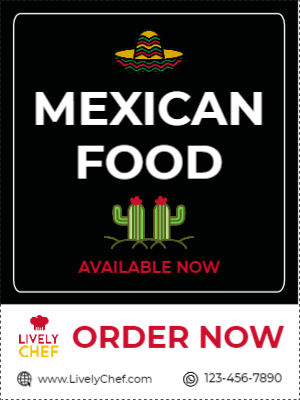 Custom Outdoor Yard Signs Multiple Sizes Mexican Food