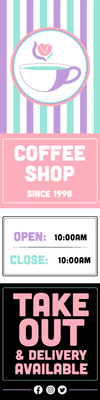 Custom Outdoor Yard Signs Multiple Sizes Coffee Shop