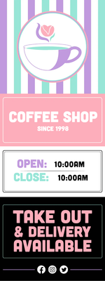 Custom Outdoor Yard Signs Multiple Sizes Coffee Shop