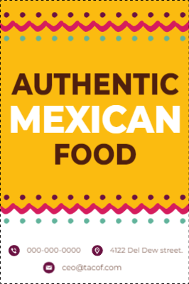 Custom Outdoor Yard Signs Multiple Sizes Authentic Mexican Food