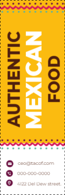Custom Outdoor Yard Signs Multiple Sizes Authentic Mexican Food