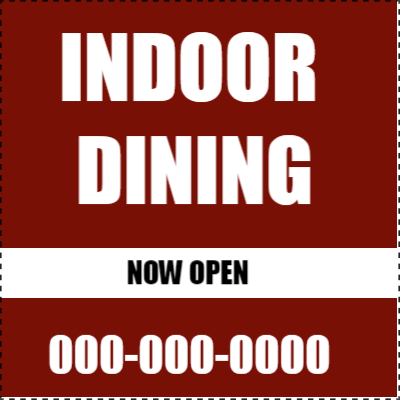 Custom Outdoor Yard Signs Multiple Sizes Indoor Dining