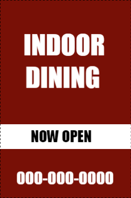 Custom Outdoor Yard Signs Multiple Sizes Indoor Dining