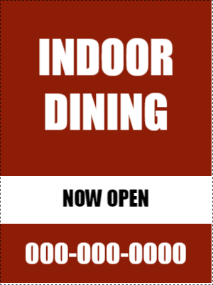 Custom Outdoor Yard Signs Multiple Sizes Indoor Dining