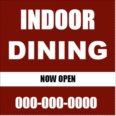Custom Outdoor Yard Signs Multiple Sizes Indoor Dining
