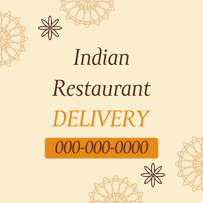 Custom Outdoor Yard Signs Multiple Sizes Indian Restaurant