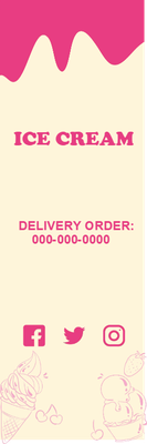 Custom Outdoor Yard Signs Multiple Sizes Ice Cream Delivery