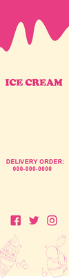 Custom Outdoor Yard Signs Multiple Sizes Ice Cream Delivery