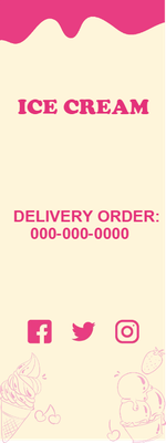 Custom Outdoor Yard Signs Multiple Sizes Ice Cream Delivery