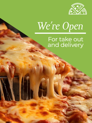 Custom Outdoor Yard Signs Multiple Sizes Take Out and Delivery