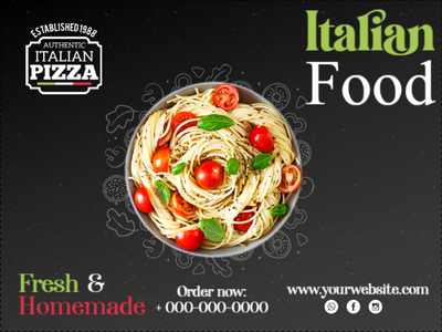 Custom Outdoor Yard Signs Multiple Sizes Italian Food