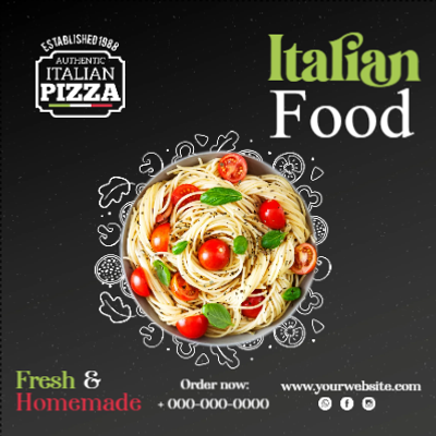Custom Outdoor Yard Signs Multiple Sizes Italian Food