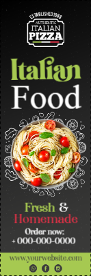 Custom Outdoor Yard Signs Multiple Sizes Italian Food