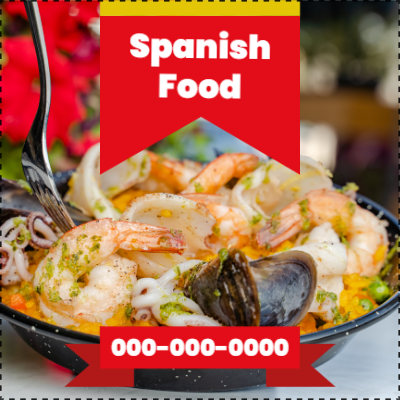 Custom Outdoor Yard Signs Multiple Sizes Spanish Food