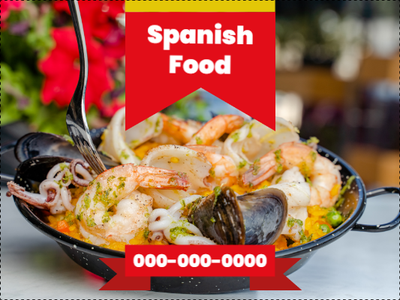Custom Outdoor Yard Signs Multiple Sizes Spanish Food