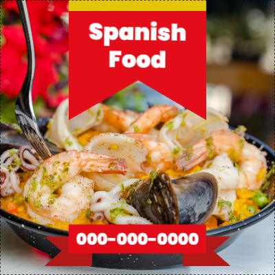 Custom Outdoor Yard Signs Multiple Sizes Spanish Food