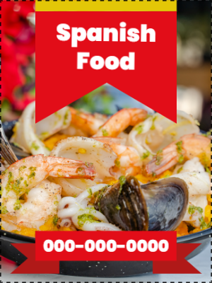 Custom Outdoor Yard Signs Multiple Sizes Spanish Food