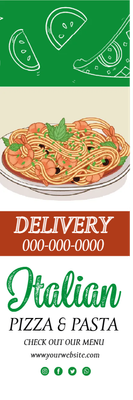 Custom Outdoor Yard Signs Multiple Sizes Italian Pizza and Pasta
