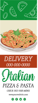 Custom Outdoor Yard Signs Multiple Sizes Italian Pizza and Pasta