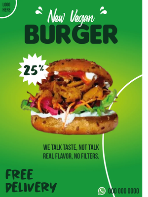 Custom Outdoor Yard Signs Multiple Sizes New Vegan Burger