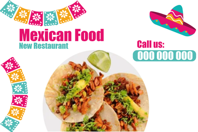 Custom Outdoor Yard Signs Multiple Sizes Mexican Food