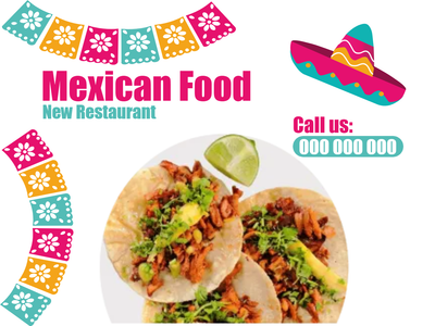 Custom Outdoor Yard Signs Multiple Sizes Mexican Food