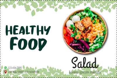 Custom Outdoor Yard Signs Multiple Sizes Healthy Food