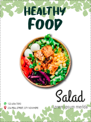 Custom Outdoor Yard Signs Multiple Sizes Healthy Food