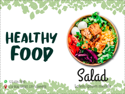 Custom Outdoor Yard Signs Multiple Sizes Healthy Food