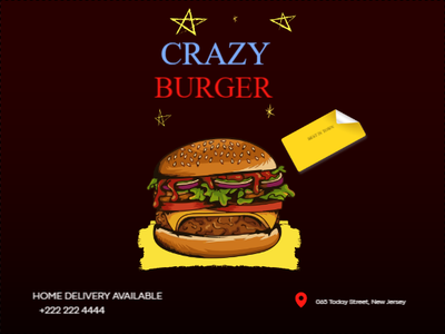 Custom Outdoor Yard Signs Multiple Sizes Crazy Burger