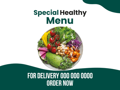 Custom Outdoor Yard Signs Multiple Sizes Special Healthy Menu