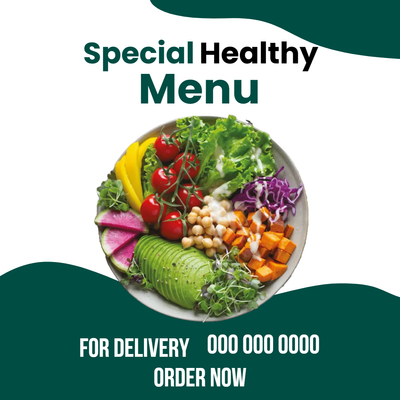 Custom Outdoor Yard Signs Multiple Sizes Special Healthy Menu