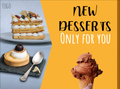 Custom Outdoor Yard Signs Multiple Sizes New Desserts