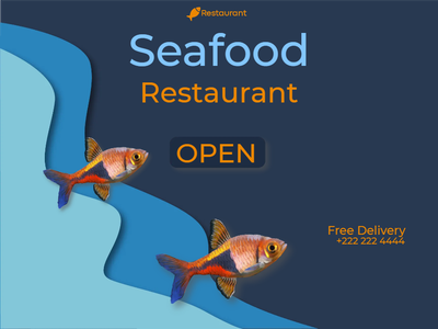 Custom Outdoor Yard Signs Multiple Sizes Seafood Restaurant