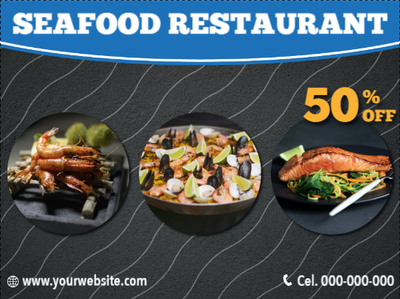 Custom Outdoor Yard Signs Multiple Sizes Seafood Restaurant Seafood