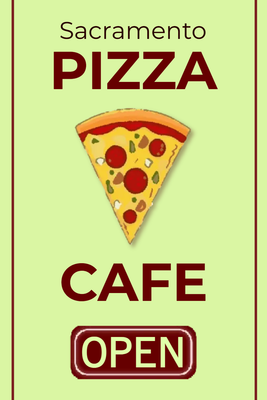 Custom Outdoor Yard Signs Multiple Sizes Pizza Cafe