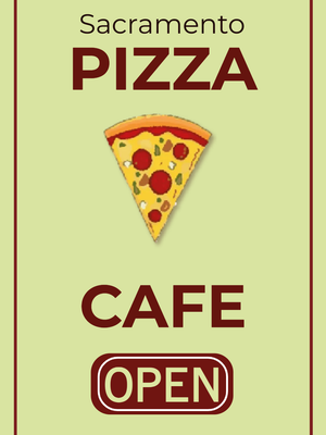 Custom Outdoor Yard Signs Multiple Sizes Pizza Cafe