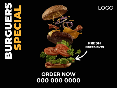 Custom Outdoor Yard Signs Multiple Sizes Burger Special