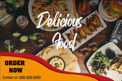 Custom Outdoor Yard Signs Multiple Sizes Delicious Food
