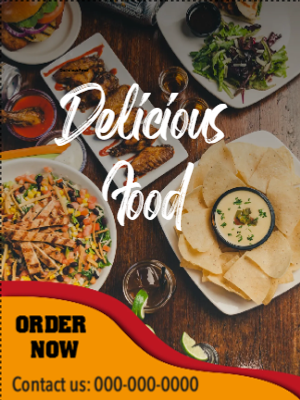Custom Outdoor Yard Signs Multiple Sizes Delicious Food
