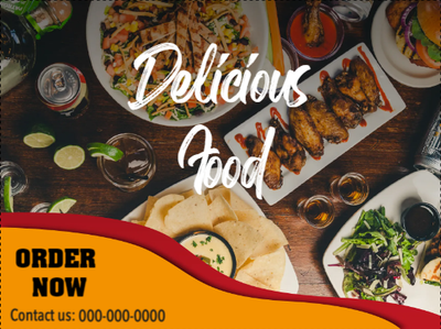 Custom Outdoor Yard Signs Multiple Sizes Delicious Food