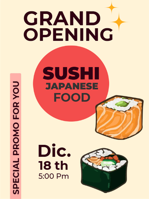 Custom Outdoor Yard Signs Multiple Sizes Sushi