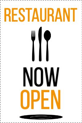 Custom Outdoor Yard Signs Multiple Sizes Restaurant Now Open