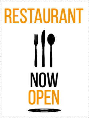 Custom Outdoor Yard Signs Multiple Sizes Restaurant Now Open