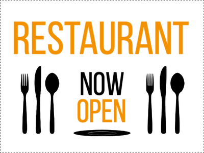 Custom Outdoor Yard Signs Multiple Sizes Restaurant Now Open