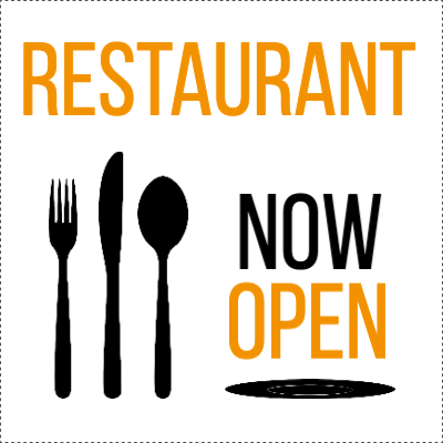 Custom Outdoor Yard Signs Multiple Sizes Restaurant Now Open