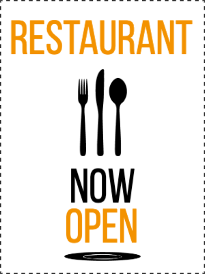 Custom Outdoor Yard Signs Multiple Sizes Restaurant Now Open