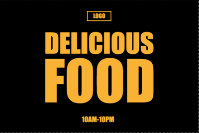 Custom Outdoor Yard Signs Multiple Sizes Delicious Food
