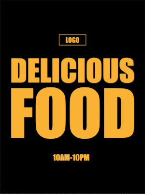 Custom Outdoor Yard Signs Multiple Sizes Delicious Food