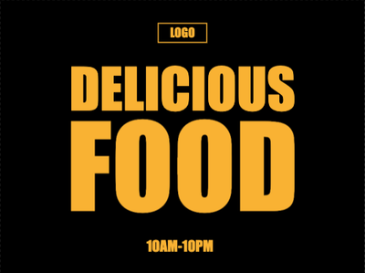 Custom Outdoor Yard Signs Multiple Sizes Delicious Food